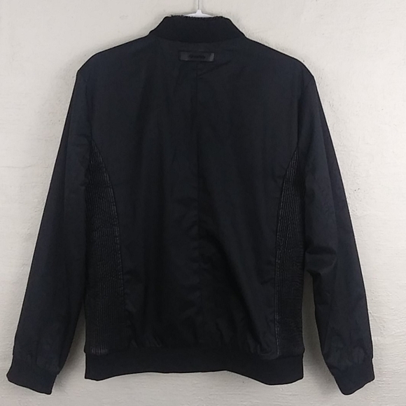 Calvin Klein Black Polyester Stand Up Collar Long Sleeve Zipper Front Jacket - Picture 14 of 14
